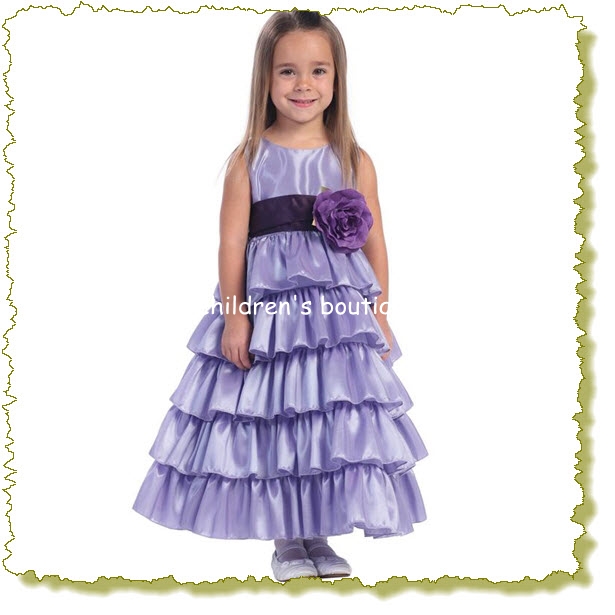 "Aviana" Satin Flower Girl Dress